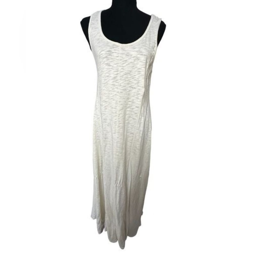 SOFT Surroundings White Maxi with silk skirt panels Size XS